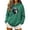 Army Green, variant on Risckoth Women's Hoodie Wolf Head Print Drawstring Kangaroo Pocket Casual Pullover S-2XL
