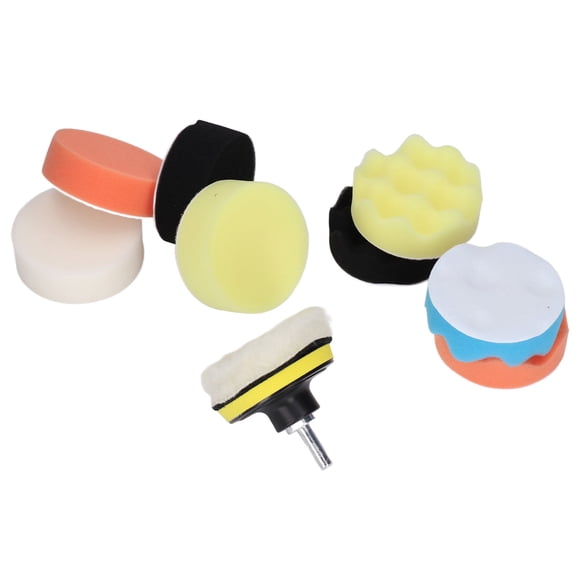 QIILU Polishing Pads Kit,11Pcs Polishing Pads Kit Car Foam Drill Buffing Pad For Polishing Waxing Sealing Glaze 3in