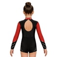 thumbnail image 5 of iiniim Leotards for Girls Gymnastics Long Sleeve Zipper Back Biketard Unitard Jumpsuit 6-16 Red 8, 5 of 7