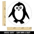 thumbnail image 2 of Peaky Penguin Doodle Self-Inking Rubber Stamp Ink Stamper - Blue Ink - Small 3/4 Inch, 2 of 7