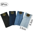 thumbnail image 2 of 8 Pcs Jeans Waistband Extenders Metal Button Extenders Adjustable Waist Extenders for Jeans, Pants, Trouser, Skirt Adjust Waistband, 2 of 5
