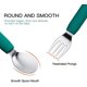 thumbnail image 2 of (Long green) 2 Pieces Baby Spoon, Baby Fork, Carrot Baby Spoon for Feeding Babies, Stimulate Eating e, 2 of 5