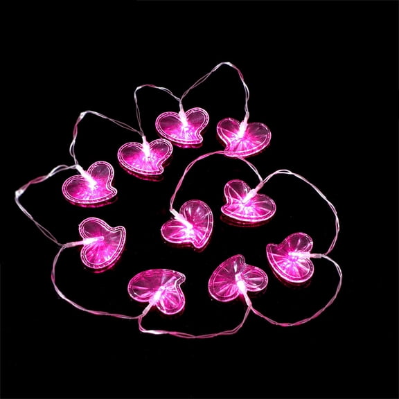 Iumwxz String of Heart Shaped Colorful Light String Valentine'S Day Decoration Valentine'S Day Gifts for Her and Him