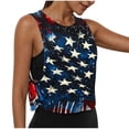 thumbnail image 2 of Jsaierl Womens 4th of July Tank Tops Plus Size Patriotic Stars and Stripes Graphic Tees Cute Sleeveless T Shirts Camisole Workout Round Neck Tanks S-XXL, 2 of 8