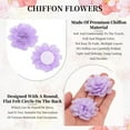 thumbnail image 3 of Uxcell Chiffon Flowers, 20Pcs 2" Sewing Fabric Flower Appliques Embellishments for DIY Crafts Clothing Headbands Wedding Party Decoration, Light Purple, 3 of 7