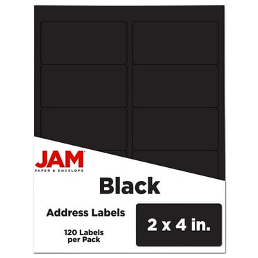 JAM Paper Shipping Address Labels, 2 x 4, Black, 120 per Pack