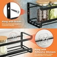 thumbnail image 3 of Spice Rack wall mounted 2 Pack, Space-Saving Spice Organizer for Spice Jars and Seasonings,Screw or Adhesive Hanging Spice Rack Organizer for Your Kitchen Cabinet,or Pantry Door, 3 of 7