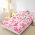 thumbnail image 4 of Manfei Cute Bowtie Queen Sheet Sets,3D Heart Pattern Flat Sheet,Princess Bow Knot Queen Fitted Sheet For Girls,Microfiber Bedroom Decor,4-Piece, 4 of 7
