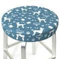 thumbnail image 3 of Kdxio Poodle Dog Print Stool Covers Round,Stretch Round Bar Stool Covers Washable Bar Stool Cushion Slipcover for 12-15 Inch Chair, 3 of 7