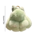thumbnail image 3 of Surpdew Soft Fluffy Rabbit Keychain Cute Pbunny Key Rings Pbunny Key Rings Faux Fur Keyring Pompom Keychain Decoration Green, 3 of 6