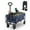 Blue, variant on Gundir Foldable Collapsible Beach Wagon Cart, 220lb Capacity Garden Cart Wagon, 29.33"x17.13"x33.46" Steel Frame & 600D Oxford, Flat Folding Utility Cart for Groceries, Outdoors, Black