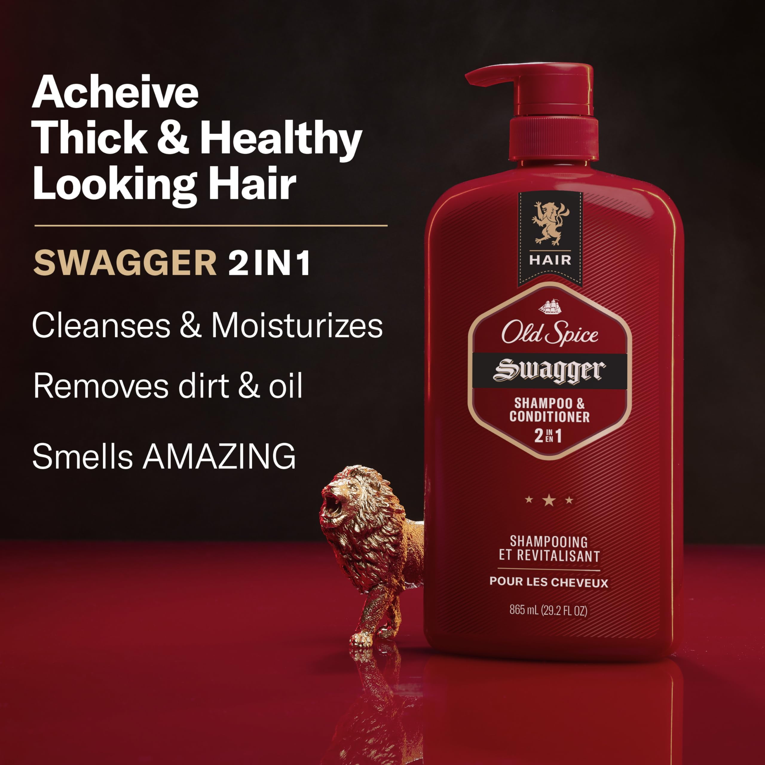 Set de champú y acondicionador Old Spice Swagger en 860 ml