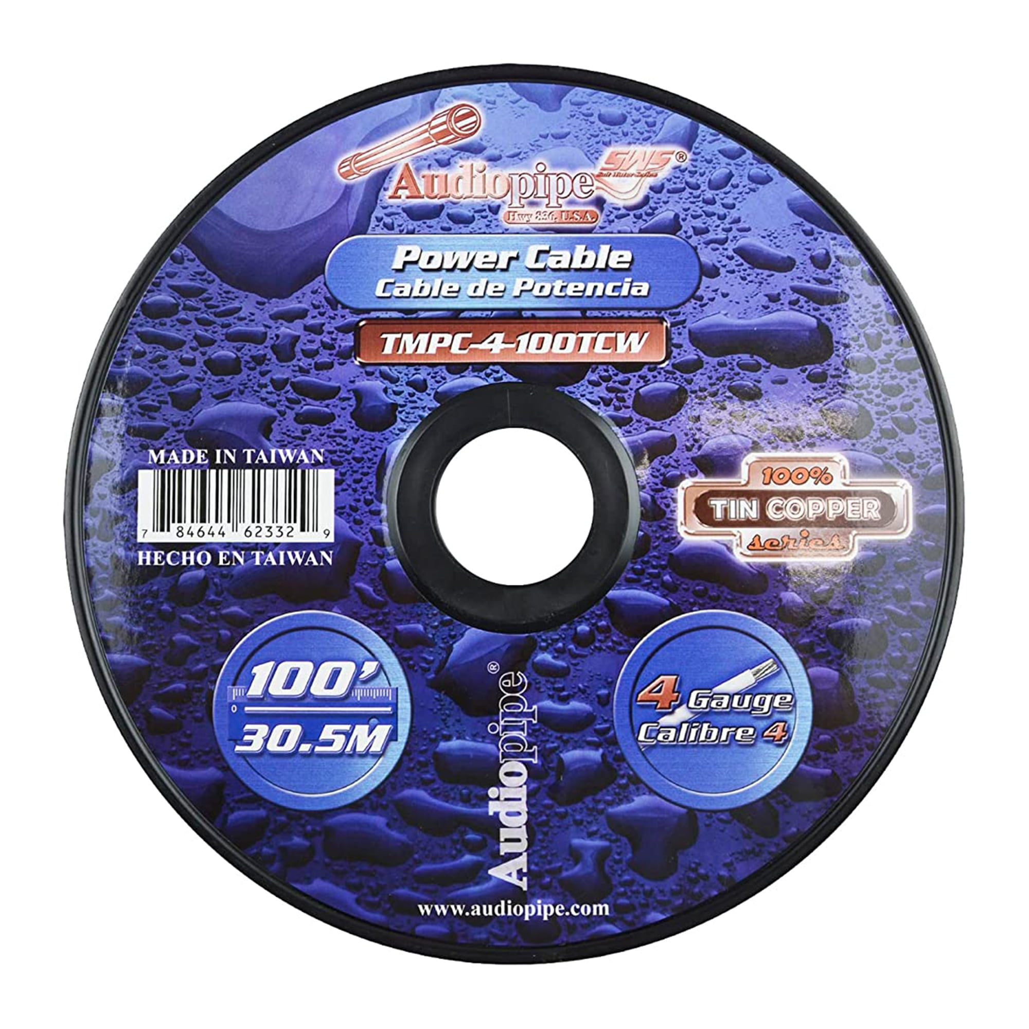 Audiopipe TMPC-4-100TCW Marine 4 Gauge Tinned Copper Wire, 100 Feet, White