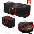 thumbnail image 3 of Ayieyill 3Pcs Christmas Tree Storage Bag, Christmas Tree Bag for 9 FT Artificial Trees, Durable Waterproof with Reinforced Carrying Handles (9 FT, Black), 3 of 6