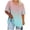 Pink, variant on Plus Size Summer Tops for Women Gradient Color V Neck T-Shirts Loose Fit 1X-5X Soft Casual Oversized Tshirts (5XL, Pink)