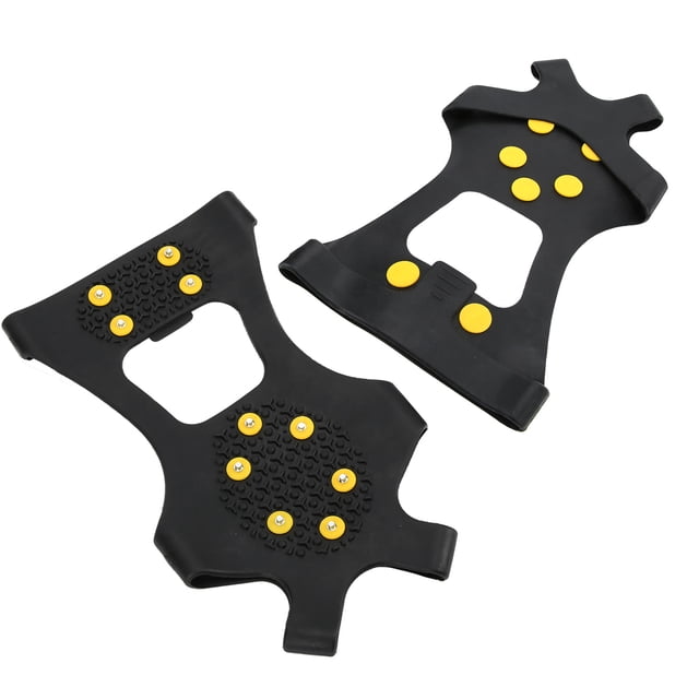 Snow Shoe Spikes, 10 Teeth Crampons High Practicability Easy To Carry Light In Weight For Outdoor For Hiking L,XL