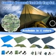 thumbnail image 3 of BCZHQQ 10'x10' Ultralight Camping Tent Tarp, Dacron Rain Shelter with Sun Protection, Includes 6 Ropes, Clamps, 4 Posts, Ideal for Hiking, Backpacking & Festivals, Complete Set with Carry Bag, 3 of 3