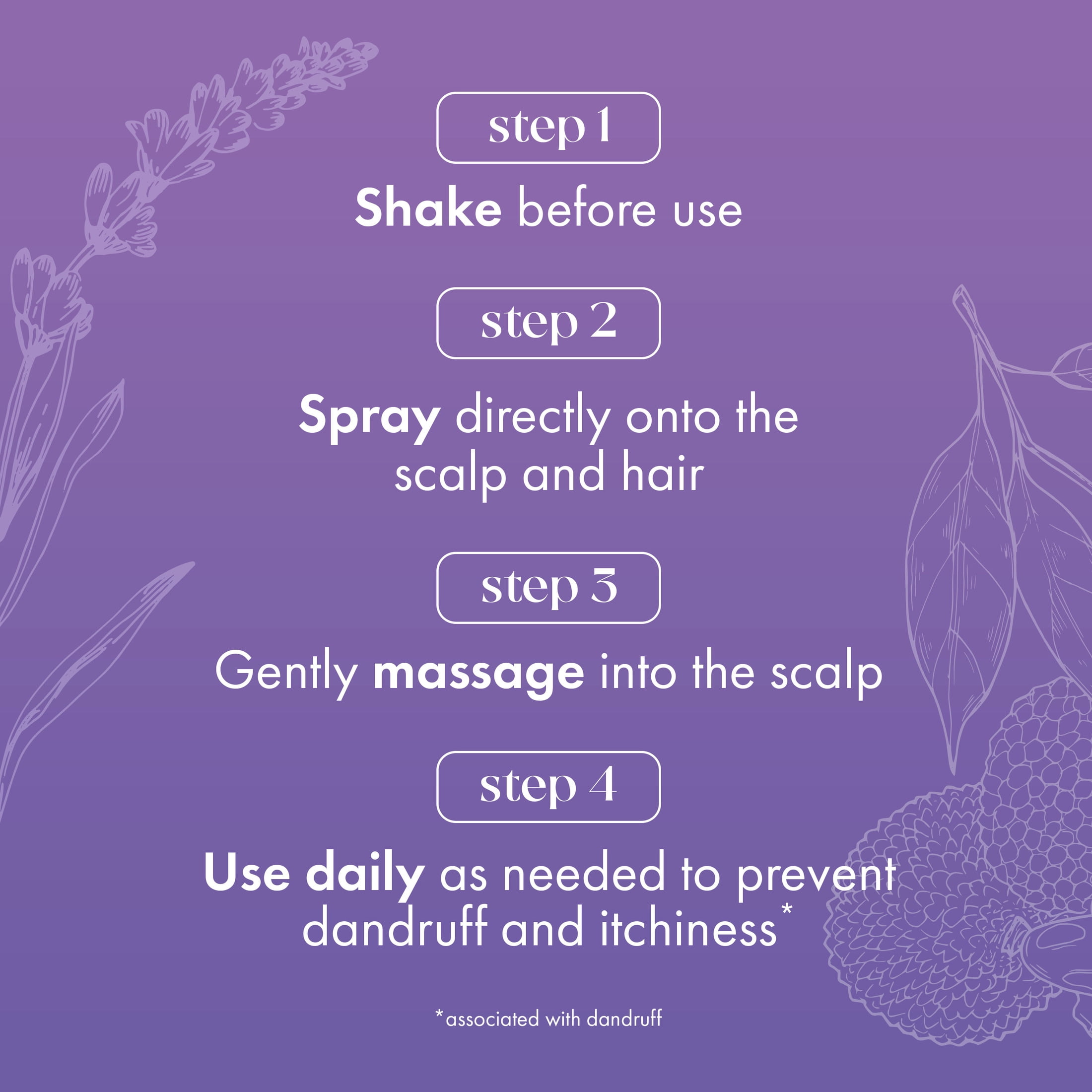 Mielle Lavender and Lychee Scalp Soothing Daily Refresher, with Zinc Pyrithione, Niacinamide, and Lavender Extract, 4 fl oz