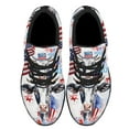 thumbnail image 2 of Patriotic Dairy Cow 4th Of July Shoes Sneakers for Women Men Black Size 8, 2 of 7