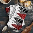 thumbnail image 6 of Red Black Christmas Tree Kitchen Towels Set of 3, Water Absorbent Dish Towel, Xmas Tree Snowflake Decorative Hand Towels - Quick Drying Cloth for Cooking Baking, 18x28 Inch, 6 of 8