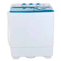 KUPPET Compact Twin Tub Portable Mini Washing Machine 21lbs Capacity, Washer(14.4lbs)&Spiner(6.6lbs)Semi-Automatic