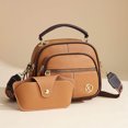 thumbnail image 2 of HGIEYS Vintage Leather Saddle Bag Purse for Women Small Tote Bag with Compartments Trendy Crossbody Purses for Women, 2 of 9