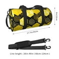 thumbnail image 2 of Balery Geometric Pattern with Bee Bolsa de Gimnasio para Mujeres y Hombres, Bolsa de Viaje Impermeable, Bolsa de Fin de Semana con Compartimento para Zapatos y Bolsillo Húmedo, 2 of 6