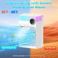 thumbnail image 3 of Portable Air Conditioners, Mini AC Unit Cooling Fan for Bedroom,1200ML Small Air Cooler Fans with Remote, 3 Mist,3 Speed,8 Light,2-8H Timer Personal AC Portable for Office Camping Car Desk (White), 3 of 8