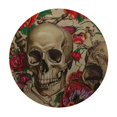 thumbnail image 4 of BCIIG Skulls Flowers Red Rose Round Table Cover Stain Resistant Washable Indoor Outdoor Tablecloth Kitchen Dining Wedding Parties  Full Width Single-Sided Printing Picnic Dining Kitchen Farmhouse, 4 of 8
