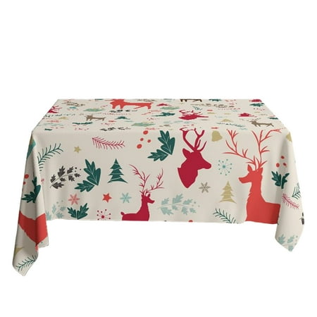 

dianhelloya Christmas Tablecloth European Printed Desktop Protective Cover