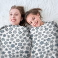 thumbnail image 5 of Blue Christmas Snowflake Pattern Round Blanket,Comfortable Soft Flannel Throw Blanket,All Season,Warm Lightweight Blankets for Sofa Bed Couch Living Room Chair 60"x60", 5 of 5