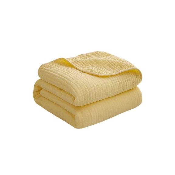 Muslin Blanket Large 47" x 60", 6 Layers Breathable and Lightweight Blanket for Bed and Couch, Soft Quilt Bedspread, Gauze Blanket for Adults All Season