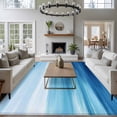 thumbnail image 4 of Area Rug 60×96in, Abstract Minimalism Blue Ocean Waves Floor Carpet Living Room Rug, Aqua Theme Non-Slip Welcome Mat Indoor Rugs for Bedroom Dining Room, 4 of 9
