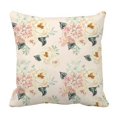 thumbnail image 1 of EREHome Peonies Hydrangea Leaves Romantic Flowers Pillow Case Cover Set 18x18 Inch, 1 of 1