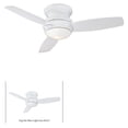 thumbnail image 4 of Minka-Aire Traditional Concept 44-Inch 3-Blade LED Ceiling Fan in Oil Rubbed Bronze Finish W/ Medium Maple Blades & Tinted Opal Glass - F593L-ORB, 4 of 7