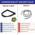 thumbnail image 5 of Whole Parts Refrigerator French Door Seal Gasket (Black Color) Part# W10830047 - Replacement & Compatible with Some Jenn Air, Kitchen Aid and Whirlpool Refrigerators, 5 of 7