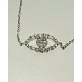 thumbnail image 3 of Evil Eye Bracelet S925 Sterling Silver Lab Created Diamond Adjustable Gift For Her 14K White Gold Plated, 3 of 5