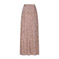thumbnail image 5 of THDHVS Long Skirts for Women,Maxi Skirt,Ladies' Print Elastic Waistband with Zip Pockets and Knee Length Skirt Pink 2XL, 5 of 6