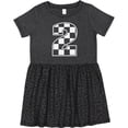 thumbnail image 3 of Inktastic Checkered Number 2 Racing Theme Girls Toddler Dress, 3 of 5