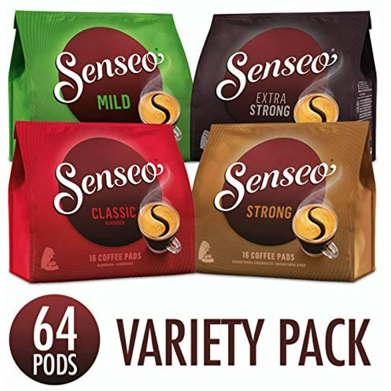 Senseo Extra Strong Dark Roast Coffee Pods, 16 Count (Pack of 5) - Single  Serve Coffee Pods Bulk Pack for Senseo Coffee Machine - Compostable Coffee