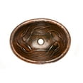 thumbnail image 2 of LO19RBDDB Oval Braid Self Rimming Hammered Copper Sink, 2 of 3