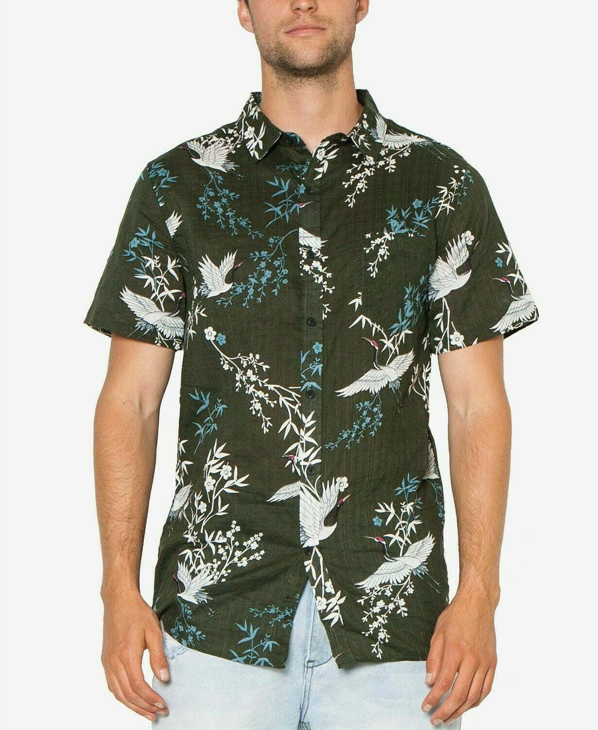 Zeegeewhy Men's Crane Graphic Beach 
