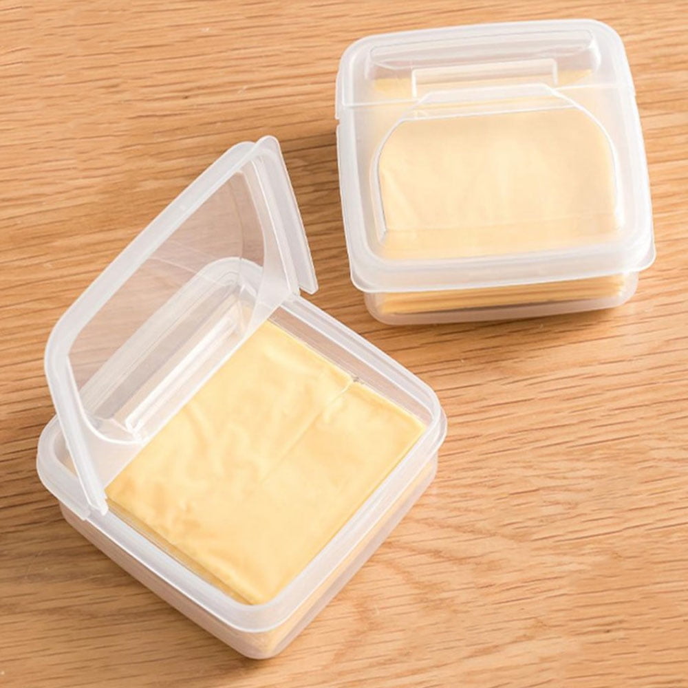 2pcs Cheese Slice Storage Box Refrigerator Onion Ginger Garlic Fresh Fruit`UK