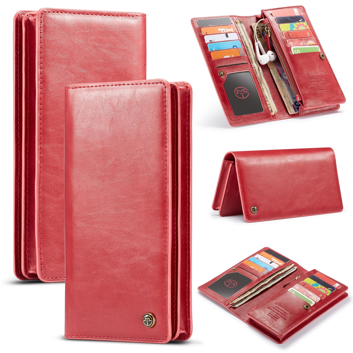 Allytech 6.5 Inch Univesal Long Wallet Clutch Zipper Organizer Folio Cards Cell Phone Holder