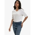 thumbnail image 2 of Women's Casual Half Sleeve T-Shirt - Relaxed Fit Basic Top, Soft Breathable, Everyday Wear (Size S-XXL), 2 of 6