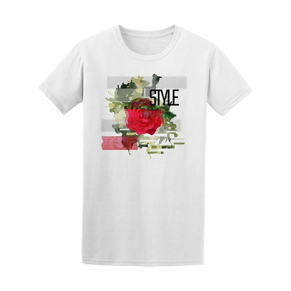 Style Fashion Quote And Rose T-Shirt Women -Image by Shutterstock, Female x-Large
