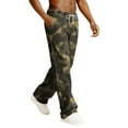 thumbnail image 5 of Men's Relaxed-Fit Camouflage Print Drawstring Straight-Leg Pants - Stretch Waist Casual Trousers for Outdoor, Casual, and Military-Inspired WearArmy GreenL, 5 of 8
