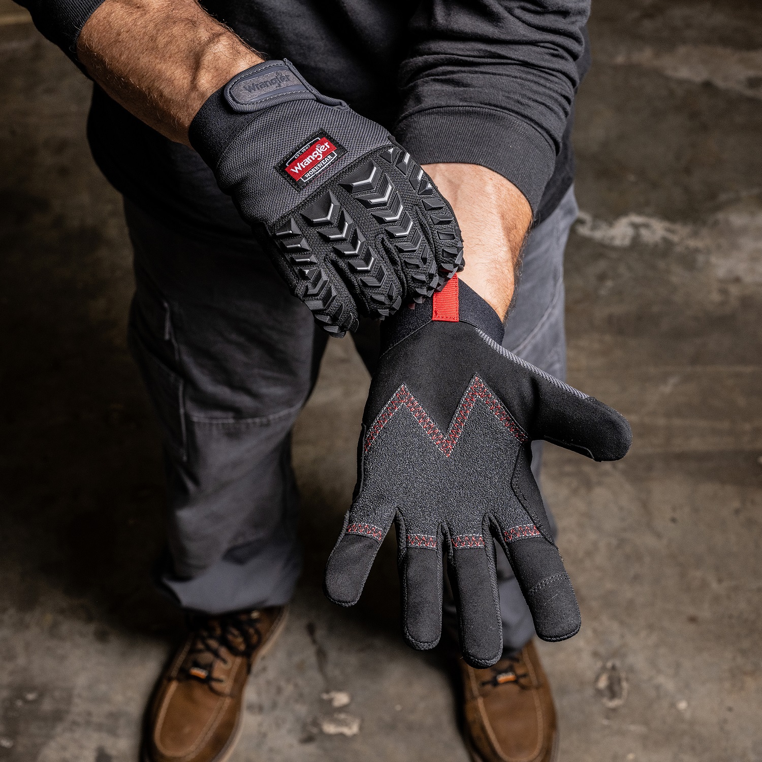 Wrangler Men's Impact Work Gloves, Large, Heavy-Duty Protection photo 6
