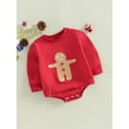 thumbnail image 3 of Bagilaanoe Newborn Baby Girl Boy Christmas Rompers Long Sleeve Graphic Print Bodysuits 3M 6M 12M 18M Infant Casual One Piece Short Jumpsuit, 3 of 8