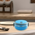 thumbnail image 4 of Kids School Thermal Warmer Box Food Container Lunch Package Stainless Steel Blue, 4 of 9